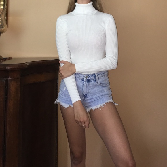 white turtleneck tight